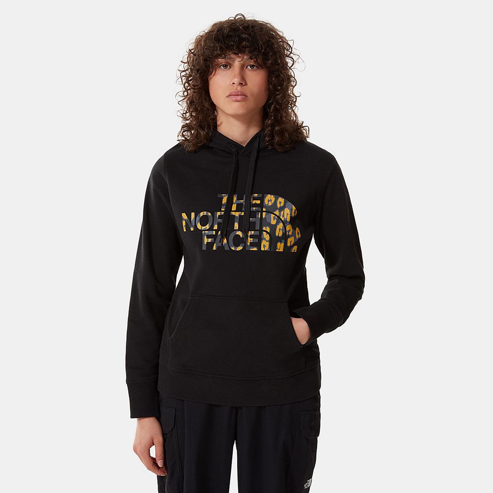 The North Face Hoodie Womens Australia - The North Face Standard Black / Yellow Leopard (DLN-582364)